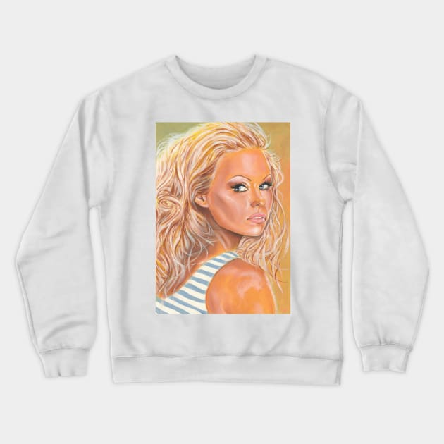 Pamela Anderson Crewneck Sweatshirt by Svetlana Pelin